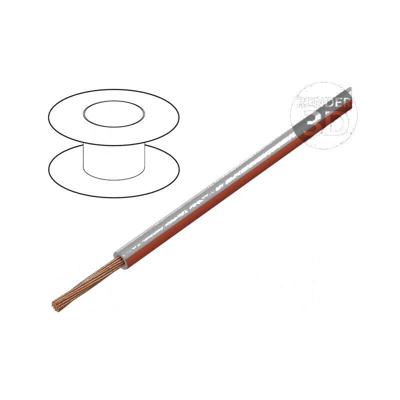 Cablu FLRY-B 1x0,5mm2 din cupru litat cu izolație din PVC gri-roșu, 60V, 100m, Clasa 5 | Electronic-mag.ro | Componente Electronice