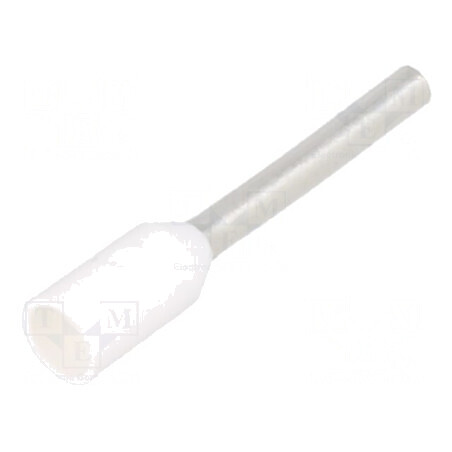 Vârf tub de capăt izolată cupru 0,5mm² 10mm cositorit albă pentru conexiuni electrice | Electronic-mag.ro | Componente Electronice