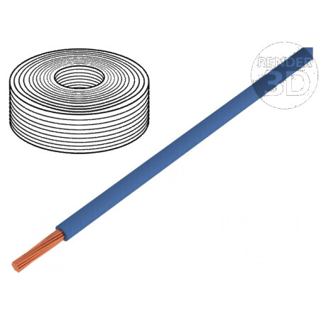 Cablu H05Z-K litat Cu 0,5mm² FRNC albastru închis 300V, 500V pentru instalații electrice | Electronic-mag.ro | Componente Electronice