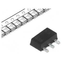Tranzistor N-MOSFET unipolar 240V 0,26A 1W SOT89-4 - Componentă electronică pentru aplicații de putere | Electronic-mag.ro | Componente Electronice