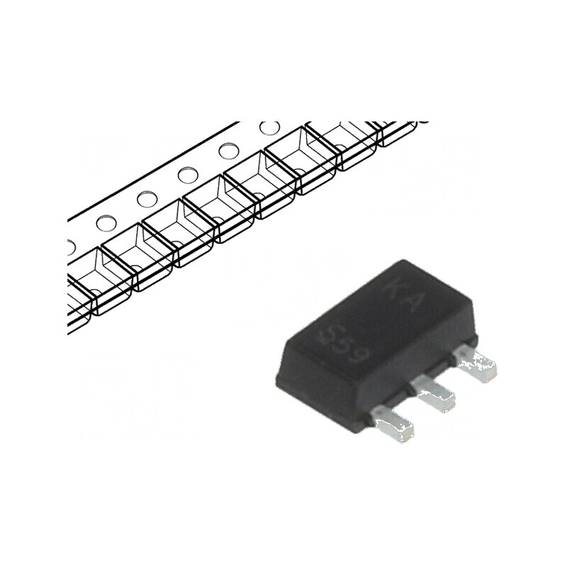 Tranzistor N-MOSFET unipolar 240V 0,26A 1W SOT89-4 - Componentă electronică pentru aplicații de putere | Electronic-mag.ro | Componente Electronice