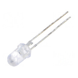 LED 5mm roșie 80000-100000mcd 15° cu parte frontală convexă | Electronic-mag.ro | Componente Electronice