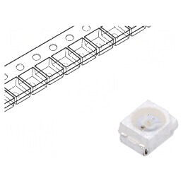 LED SMD 3528 PLCC2 Verde 750-1120mcd 3.5x2.8x1.7mm 120° - Lumină Eficientă pentru Iluminat Interior | Electronic-mag.ro | Componente Electronice