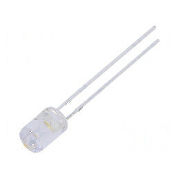 LED 5mm alb cald 750-1120mcd 100° plat 225mW pentru iluminat decorativ | Electronic-mag.ro | Componente Electronice