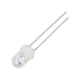 LED 5mm roșu 3000mcd 60° convex, iluminare eficientă Nr. term: 2 | Electronic-mag.ro | Componente Electronice