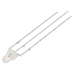 LED 3mm roșu/albastru 15° convex pentru iluminat decorativ - Nr. term: 3 | Electronic-mag.ro | Componente Electronice