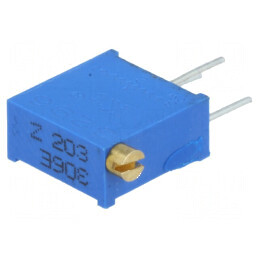 Potenţiometru multitură 20kΩ 500mW THT ±10% pentru montare | Electronic-mag.ro | Componente Electronice