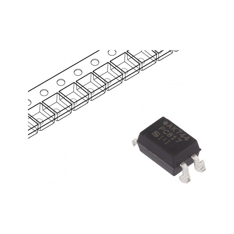 Optocuplor SMD PC817 cu 1 Canal, 5kV Izolație, 80V Uce, Tranzistori | Electronic-mag.ro | Componente Electronice