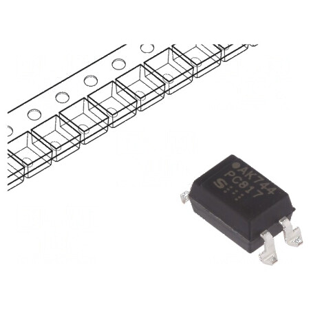 Optocuplor SMD PC817 cu 1 Canal, 5kV Izolație, 80V Uce, Tranzistori | Electronic-mag.ro | Componente Electronice