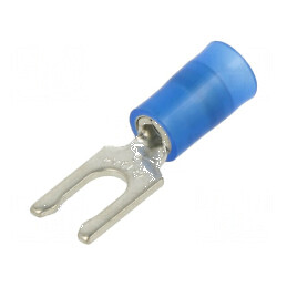 Furcă crimpată din cupru izolată Ø 4mm pentru cabluri 1,5÷2,5mm² | Electronic-mag.ro | Componente Electronice