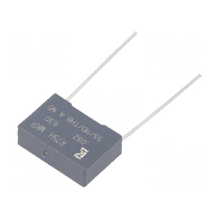 Condensator polipropilenă R75 82nF 18x6x12mm THT ±5% 15mm | Electronic-mag.ro | Componente Electronice