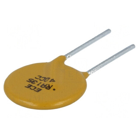Siguranţă polimerică PTC 1,35A 5,1mm Ø0,81x7,6mm pentru protecţie electrică | Electronic-mag.ro | Componente Electronice