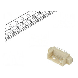 Conector cablu-placă soclu tată 1,25mm PIN 5 SMT 250V 1A pentru aplicații electrice | Electronic-mag.ro | Componente Electronice