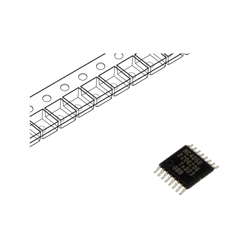 Buffer digital non-inversor IC 6 canale CMOS SMD TSSOP16 2÷6VDC | Electronic-mag.ro | Componente Electronice