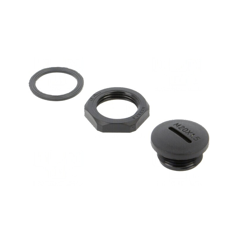 Capac de protecție M20 din poliamidă neagră cu filet metric 1,5 | Electronic-mag.ro | Componente Electronice Capac de protecție M20 din poliamidă neagră cu filet metric 1,5 | Electronic-mag.ro | Componente Electronice