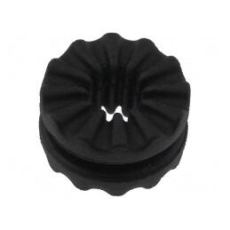 Manșon negru Gros pentru panou - guma Øext 14,4mm, H 8,2mm, max. 9,53mm | Electronic-mag.ro | Componente Electronice