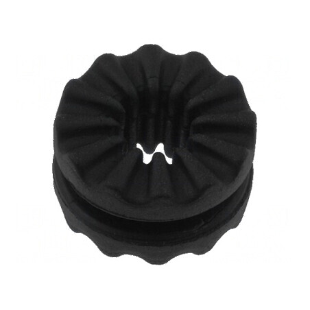 Manșon negru Gros pentru panou - guma Øext 14,4mm, H 8,2mm, max. 9,53mm | Electronic-mag.ro | Componente Electronice