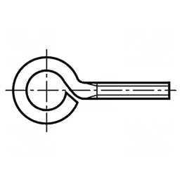 Cârlig inelar M5x15 din oțel zincat, 8mm, 0,8mm grosime | Electronic-mag.ro | Componente Electronice
