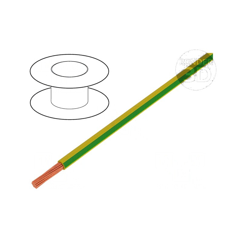 Cablu electric H05V-K litat cu 0,5mm2, PVC galben-verde, 300V/500V, 250m | Electronic-mag.ro | Componente Electronice Cablu electric H05V-K litat cu 0,5mm2, PVC galben-verde, 300V/500V, 250m | Electronic-mag.ro | Componente Electronice