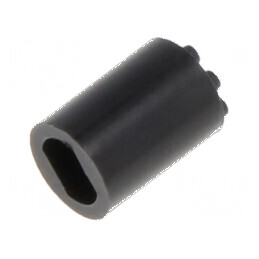 Bucşă de distanţare pentru LED Øext 5,1mm ØLED 3mm Lungime 7,6mm PBT | Electronic-mag.ro | Componente Electronice
