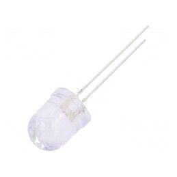 LED 10mm roșie 5800-7000mcd 30° convexă 130mW | Electronic-mag.ro | Componente Electronice