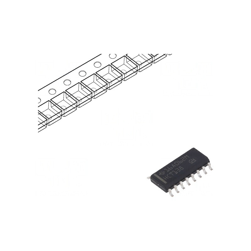 Decodor demultiplexor digital IC 3-8 linii CMOS TTL SMD | Electronic-mag.ro | Componente Electronice