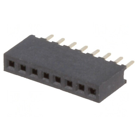 Conector şiruri pini soclu mamă 8 pini 1,27mm THT 1x8 | Electronic-mag.ro | Componente Electronice