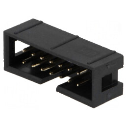 Conector IDC soclu tată 14 pini THT aurit 2,54mm negru | Electronic-mag.ro | Componente Electronice