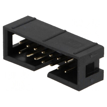 Conector IDC soclu tată 14 pini THT aurit 2,54mm negru | Electronic-mag.ro | Componente Electronice