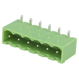 Regletă de conexiuni deconectabilă 5,08mm cu 6 piste - Pas pini | Electronic-mag.ro | Componente Electronice