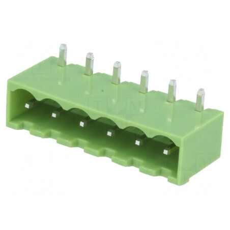 Regletă de conexiuni deconectabilă 5,08mm cu 6 piste - Pas pini | Electronic-mag.ro | Componente Electronice