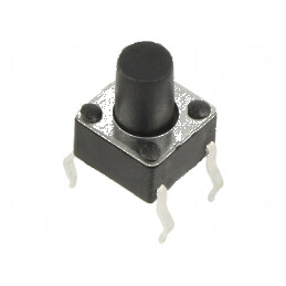 Microîntrerupător TACT SPST-NO 0,05A/12VDC THT 1,6N - Pozitie 2 | Electronic-mag.ro | Componente Electronice