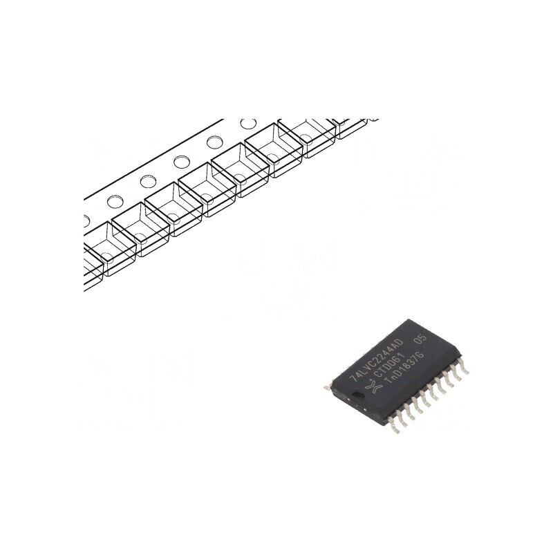 Buffer digital non-inversor IC pentru declanșator linie Ch: 8 SMD | Electronic-mag.ro | Componente Electronice
