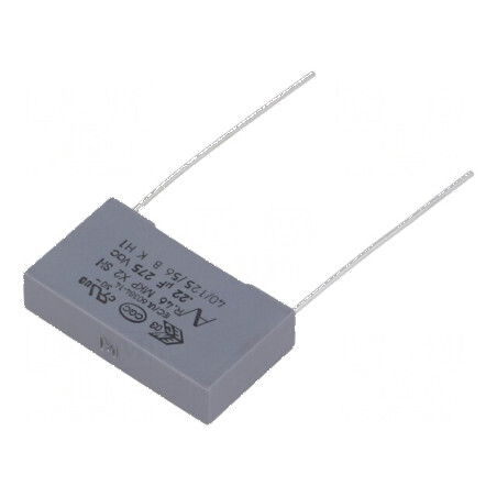 Condensator polipropilenă X2 R46 125C 220nF 26,5x6x15mm - Componentă electronică de calitate | Electronic-mag.ro | Componente Electronice