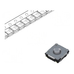 Microîntrerupător TACT SPST Poz: 2 0,02A/15VDC SMT fără 1N - Comutator compact pentru circuite electrice | Electronic-mag.ro | Componente Electronice