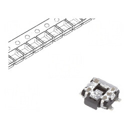 Microîntrerupător TACT SPST 0,05A/12VDC SMT 2,2N EVQP7 pentru aplicații electronice | Electronic-mag.ro | Componente Electronice