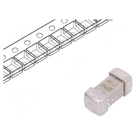 Siguranţă ardere rapidă SMD 2A 125VAC 125VDC 0679L | Electronic-mag.ro | Componente Electronice