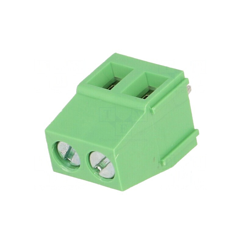 Regletă de conexiuni pentru PCB în unghi de 5mm, 2 piste pentru plăci de circuit imprimat | Electronic-mag.ro | Componente Electronice Regletă de conexiuni pentru PCB în unghi de 5mm, 2 piste pentru plăci de circuit imprimat | Electronic-mag.ro | Componente Electronice