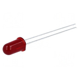 LED 5mm roșie 6,1mcd 60° convex, Nr. term: 2 | Electronic-mag.ro | Componente Electronice
