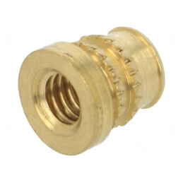 Adaos filetat din alamă M4 BN 37901 - Lungime 5,6mm pentru plastic | Electronic-mag.ro | Componente Electronice