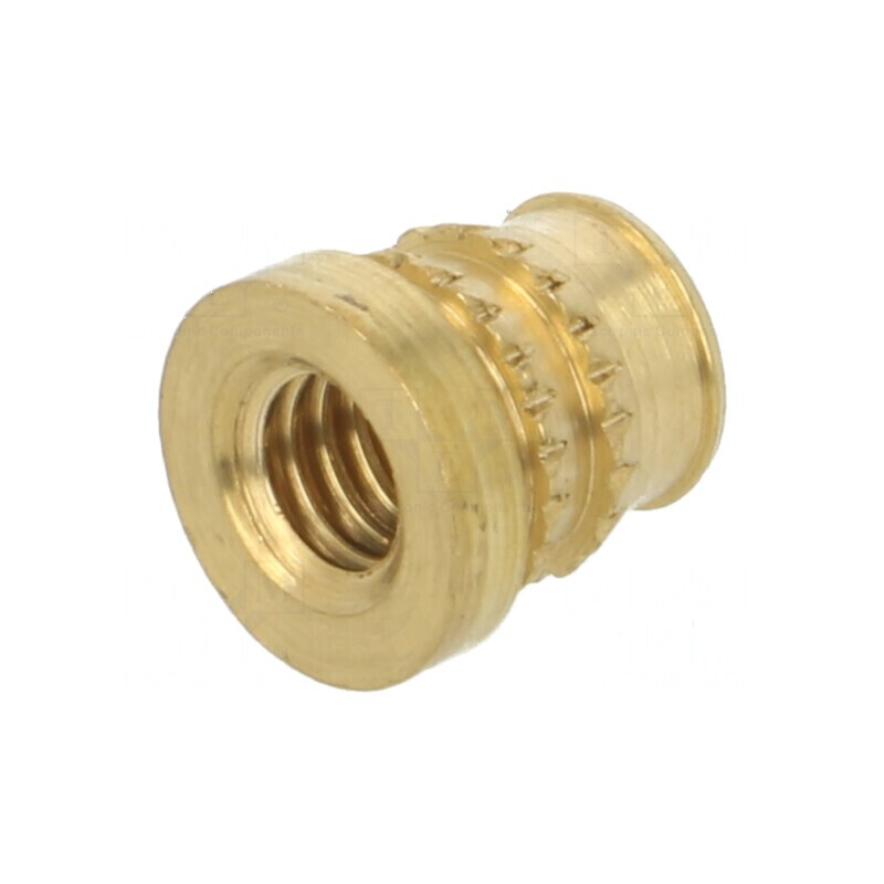 Adaos filetat din alamă M4 BN 37901 - Lungime 5,6mm pentru plastic | Electronic-mag.ro | Componente Electronice Adaos filetat din alamă M4 BN 37901 - Lungime 5,6mm pentru plastic | Electronic-mag.ro | Componente Electronice