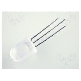 LED 10mm roșie/verde 50° convex cu număr terminal 3 | Electronic-mag.ro | Componente Electronice
