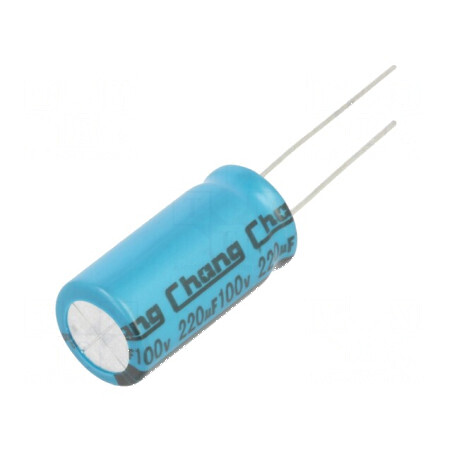 Condensator electrolitic THT 220uF 100VDC Ø12,5x25mm ±20% pentru circuite electronice | Electronic-mag.ro | Componente Electronice