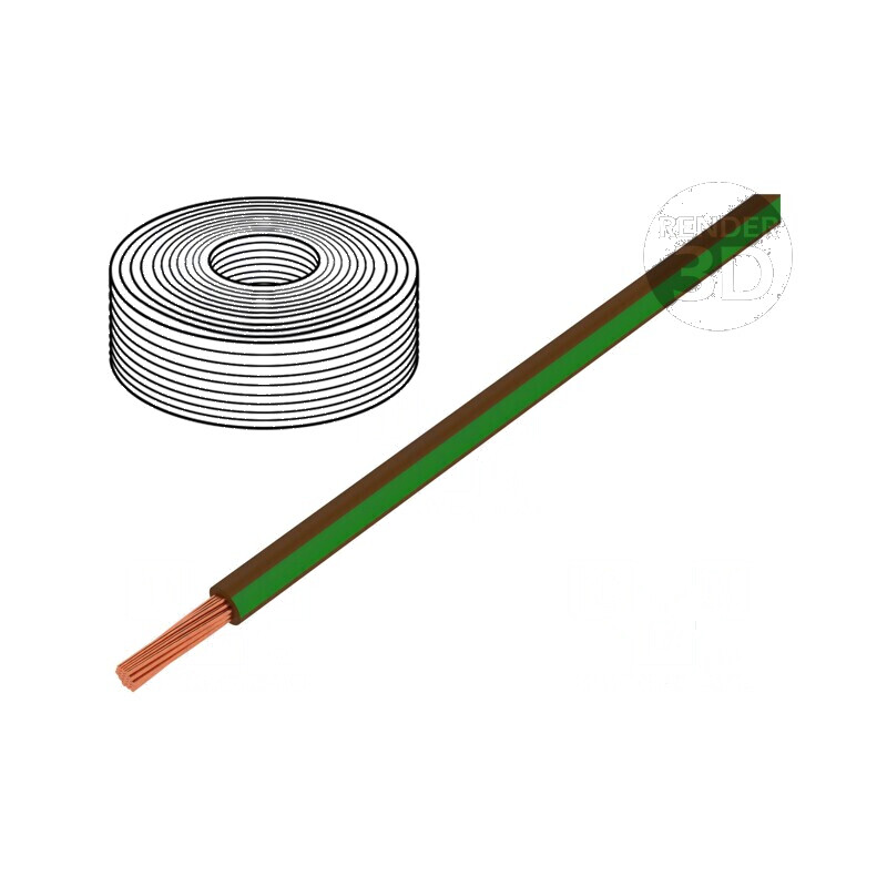 Cablu LiY litat Cu 0,25mm2 PVC maro-verde 900V 250m Clasa 5 - Cablu electric pentru instalații interioare | Electronic-mag.ro | Componente Electronice