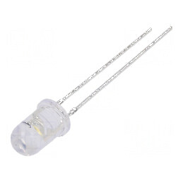 LED 5mm Alb Cald 5800mcd 60° Convex 5,5-20V | Electronic-mag.ro | Componente Electronice