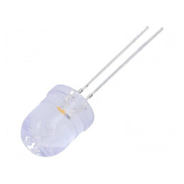 LED 10mm Alb Cald 30° Convex Nr. Term: 2 | Electronic-mag.ro | Componente Electronice
