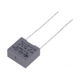 Condensator polipropilenă X2 R46 100nF 13x6x12mm THT ±20% | Electronic-mag.ro | Componente Electronice
