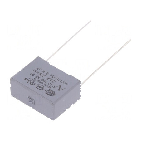 Condensator polipropilenă X2 R46 220nF 18x6x12mm THT ±10% | Electronic-mag.ro | Componente Electronice