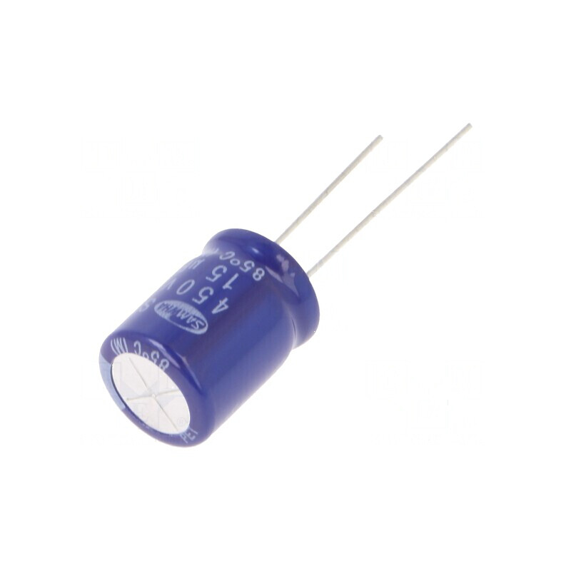 Condensator electrolitic THT 15uF 450VDC Ø12,5mm x 16mm ±20% | Electronic-mag.ro | Componente Electronice Condensator electrolitic THT 15uF 450VDC Ø12,5mm x 16mm ±20% | Electronic-mag.ro | Componente Electronice