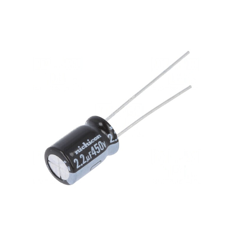 Condensator electrolitic THT 2,2uF 450VDC Ø8x11,5mm ±20% | Electronic-mag.ro | Componente Electronice Condensator electrolitic THT 2,2uF 450VDC Ø8x11,5mm ±20% | Electronic-mag.ro | Componente Electronice
